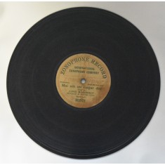 Jancu Iancu Marinescu - Mai am un singur dor / De acuma nu te-oi mai vedea - disc ebonita patefon/gramofon Zonophone Record