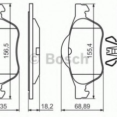 Set placute frana,frana disc RENAULT MEGANE II (BM0/1, CM0/1) (2002 - 2011) BOSCH 0 986 494 439