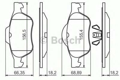 Set placute frana,frana disc RENAULT MEGANE II (BM0/1, CM0/1) (2002 - 2011) BOSCH 0 986 494 439 foto