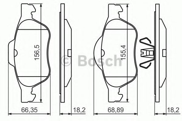 Set placute frana,frana disc RENAULT CLIO III (BR0/1, CR0/1) (2005 - 2012) BOSCH 0 986 494 439