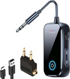 Cumpara ieftin Adaptor Audio Bluetooth 6.0 Techstar T80 TX/RX 2in1, Jack 3.5mm, Dual Connection, Microfon, USB-C, pentru TV/PC/Auto/Avion