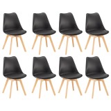 Silla scaun de luat masa 8 bucăți &icirc;n negru