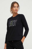 Dkny bluza femei, culoarea negru, cu imprimeu