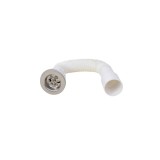 Sifon pentru chiuveta Q50, plastic alb, sistem scurgere eficient