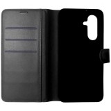 Husa tip carte cu stand Techsuit, aspect piele neagra, pentru Samsung Galaxy A56 5G