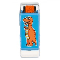 Stampilă Dublă 2 &icirc;n 1, Dinozaur, Multicolor, 6.5x2x2 cm