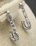 Cercei Din Argint Model Bastonas Multicolori ARG138C, Argintboutique