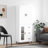 Gossi dulap inalt, alb, 69,5x34x180 cm, lemn compozit