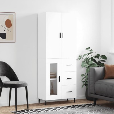 Gossi dulap inalt, alb, 69,5x34x180 cm, lemn compozit foto