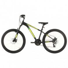 Bicicleta montana cu 21 viteze, roata 27,5 inci, negru, 38 cm foto