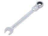 Cheie combinată cu piedică și articulație 13mm satinat