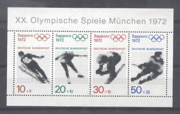 Germany Bundes 1971 Sport Olympic Winter Games perf. sheet MNH DA.061