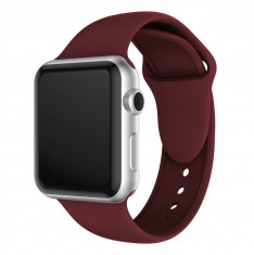 Curea compatibila Apple Watch 1/2/3/4, silicon, 42/44mm, visiniu foto