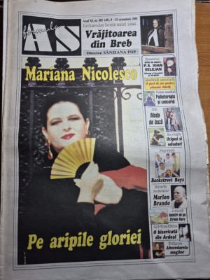 ziarul formula as 8 -15 octombrie 2001 - mariana nicolesco,vrajitoarea din breb foto