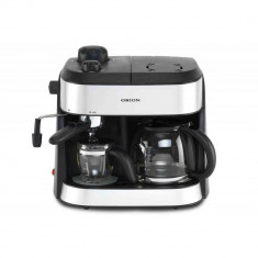 Resigilat: Espressor si cafetiera Orion OCCM-4616, 1800W, 1,25l, Cafea macinata, Negru/ Argintiu foto