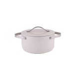 Oala cu capac ZILAN, interior din ceramica, diametru 24cm, capacitate 4l, crem / ZLN 0873