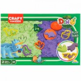 Cumpara ieftin Nisip de modelat, Crafy, Lumea dinozaurilor, 250 g
