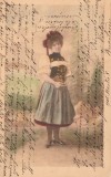 1905 CP ilustrata litho, tema costume, stampila agentie speciala PREAJBA Dolj