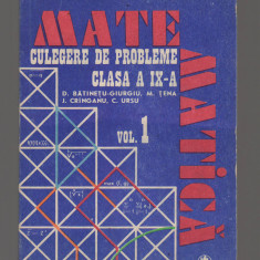 C9373 MATEMATICA. CULEGERE DE PROBLEME, CLASA A IX- a - BATINETU-GIURGIU VOL. 1