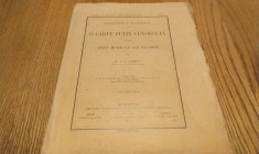 O CARTE PUTIN CUNOSCUTA DESPRE APELE MINERALE ALE VALAHIEI - C. I. Istrati - Editura Librariile SOCEC, Academia Romana, 1912, 4 p.