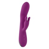 Vibrator rabbit PLAYBOY Busy Bunny, cu funcție de tapping, 10 viteze, rezistent la apă, din silicon, culoare mov