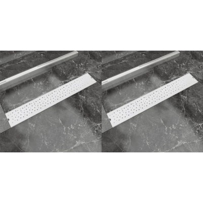 Rigolă duș liniară, 2 buc., 730x140 mm, oțel inoxidabil, bule foto