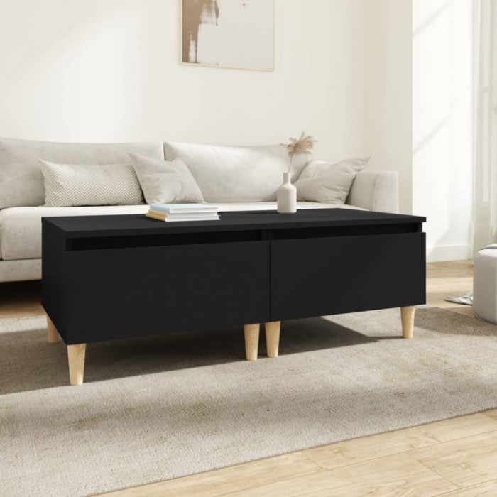 vidaXL Mese laterale, 2 buc., negru, 50x46x35 cm, lemn compozit 819503