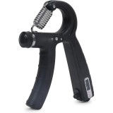 Cumpara ieftin Flexor antebrat reglabil 5-60 kg, contor repetari, maner ergonomic antiderapant, otel, 16 x 9 x 2 cm, negru