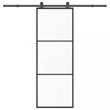 VidaXL Ușă glisantă cu set feronerie, 76x205 cm, sticlă ESG/aluminiu