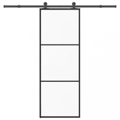 vidaXL Ușă glisantă cu set feronerie, 76x205 cm, sticlă ESG/aluminiu