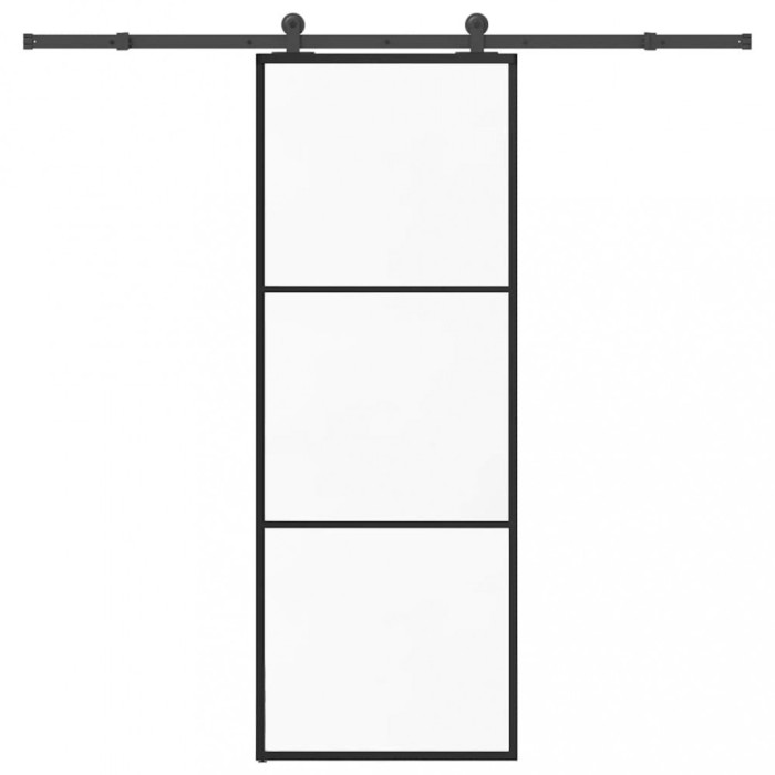 vidaXL Ușă glisantă cu set feronerie, 76x205 cm, sticlă ESG/aluminiu