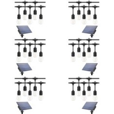 Pachet 6 Ghirlande cu 10 Becuri LED cu Lumina Calda pentru Exterior si Panou