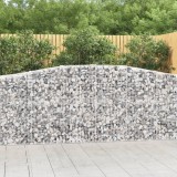 Cosuri gabion arcuite 7 buc, 400x50x100/120 cm fier galvanizat GartenMobel Dekor, vidaXL