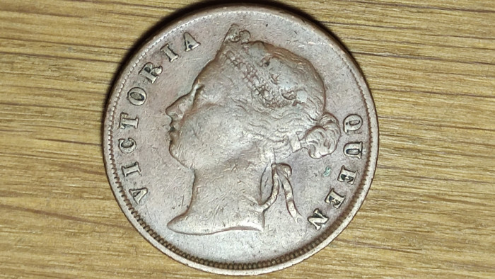 Straits Settlements - moneda de colectie exotica - 1 cent 1895 - regina Victoria