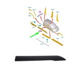Bandou usa FORD TRANSIT/TOURNEO CONNECT, 03.2013-10.2018, model : CONNECT, partea dreapta, negru; usa fata,