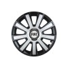 Set 4 capace roti Flash Gri-Negru R16 pentru gama auto Fiat, Autohelix MSA