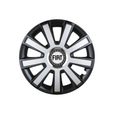 Set 4 capace roti Flash Gri-Negru R14 pentru gama auto Fiat