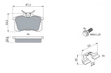 BOSCH 0 986 494 596 set placute frana,frana disc