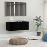 vidaXL Comodă TV, negru, 80 x 30 x 30 cm, PAL