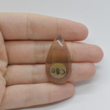 Cabochon fluorit galben 34x18x7mm c80