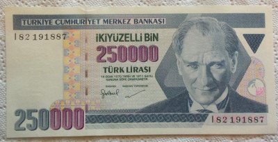 Bancnota 250000 LIRE - TURCIA, anul 1970 *cod 919 = UNC foto