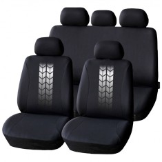 Huse universale pentru scaune auto 9 piese, model universal, Negru