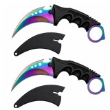 Cumpara ieftin Set doua cutite de vanatoare DEPOX&reg;, Fade Break, 19 cm, otel, multicolor
