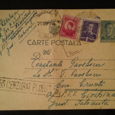 1944-C.P.circ.-CENZURAT-Ploiesti 56-Stamp.Slobozia-Maneciu-Ungureni-Ciochina