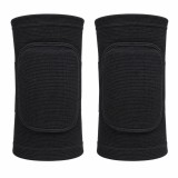 Cumpara ieftin Genunchiere negre marimea M 20.5 x 13.5 cm, set 2 bucati, bumbac cu burete