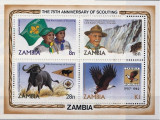 C3273 - Zambia 1982 - Cercetasi bloc neuzat,perfecta stare, Nestampilat