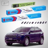 Cumpara ieftin Ștergătoare Jeep Cherokee KL 2014-prezent | Set Față și Spate Flat Premium &ndash; TeamCar&reg;