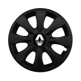 Set 4 capace roti potrivite jantelor de 15 inchi (R15) compatibile RENAULT, Model - 316 Black Edition