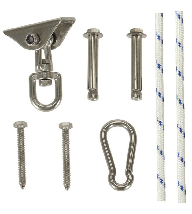 Kit accesorii pentru montare leagan sau hamac cu fixare in tavan sau copac