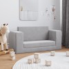 Canapea Extensibila Copii 2 Locuri Gri Deschis Pluș Moale vidaXL Fotoliu Extensibil Mini Canapea